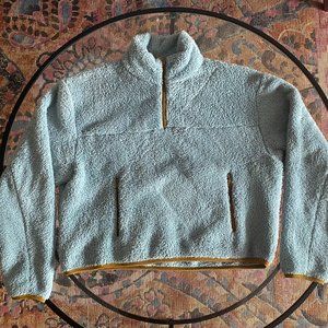 GIRLFRIEND Half-Zip Fleece in Ice